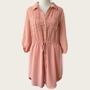 SIENNA Sky Blush Pink Shirt Dress